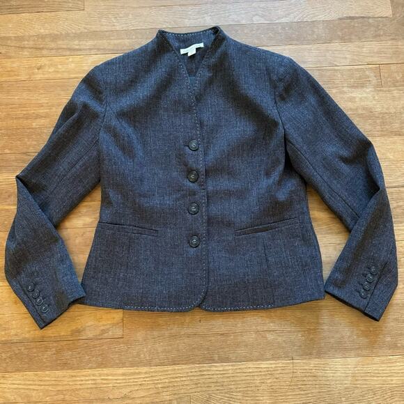 Coldwater Creek gray four button jacket size 10
 b32 - Picture 1 of 5